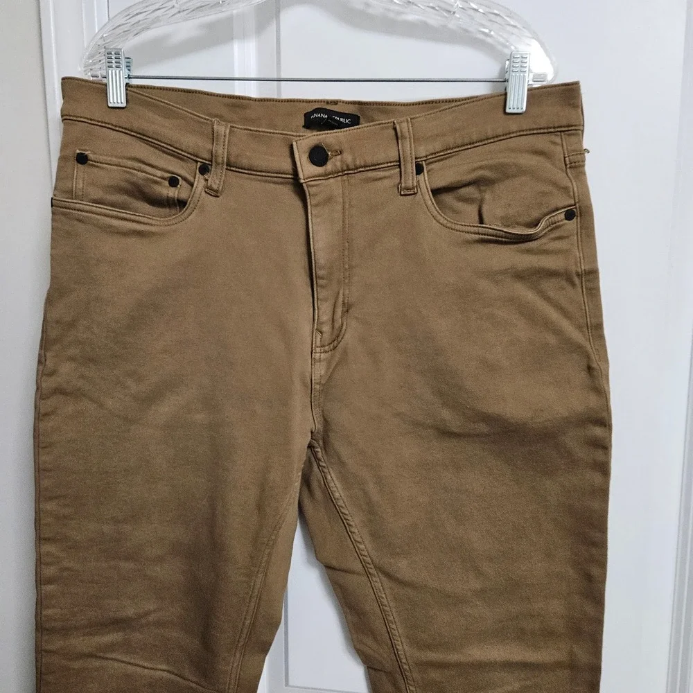 Banana Republic Pants Men 36x29 Brown Slim Fit Jeans Stretch Twill Modern Preppy